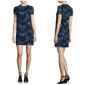 Burberry London Lian Print Lace Shift Dress